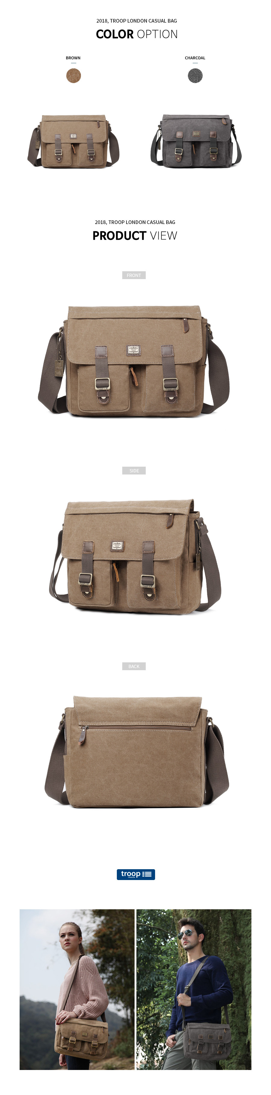 트룹런던(TROOPLONDON) 크로스백 TRP0270