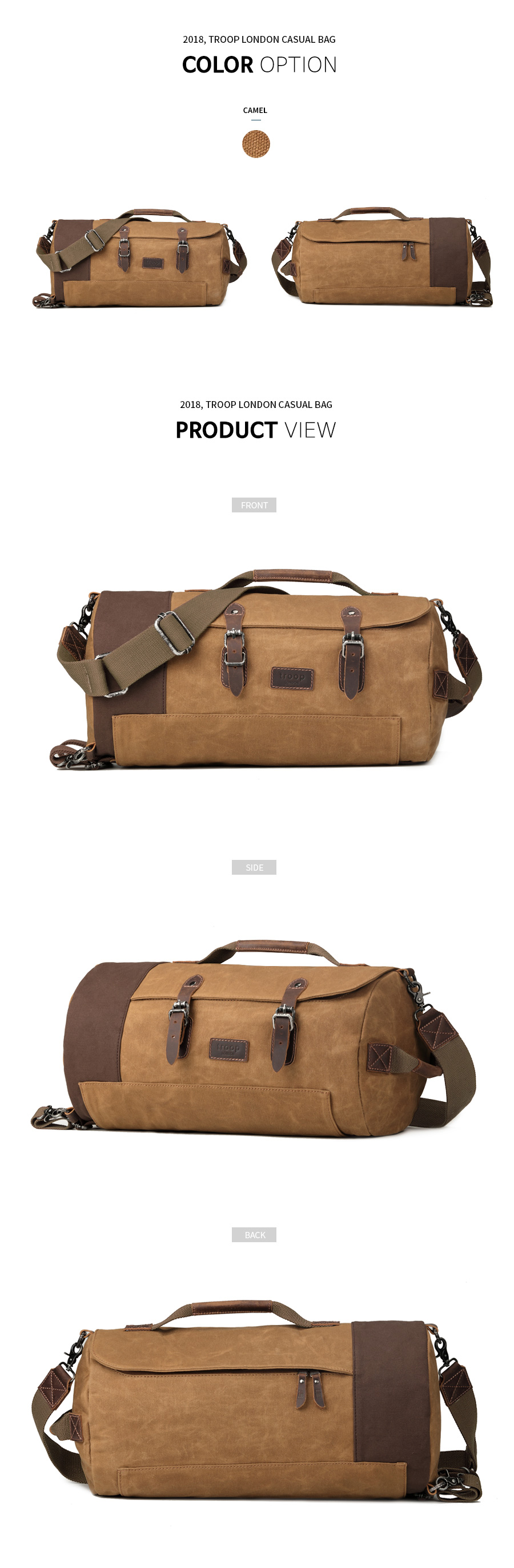 트룹런던(TROOPLONDON) 보스턴백 TRP0444