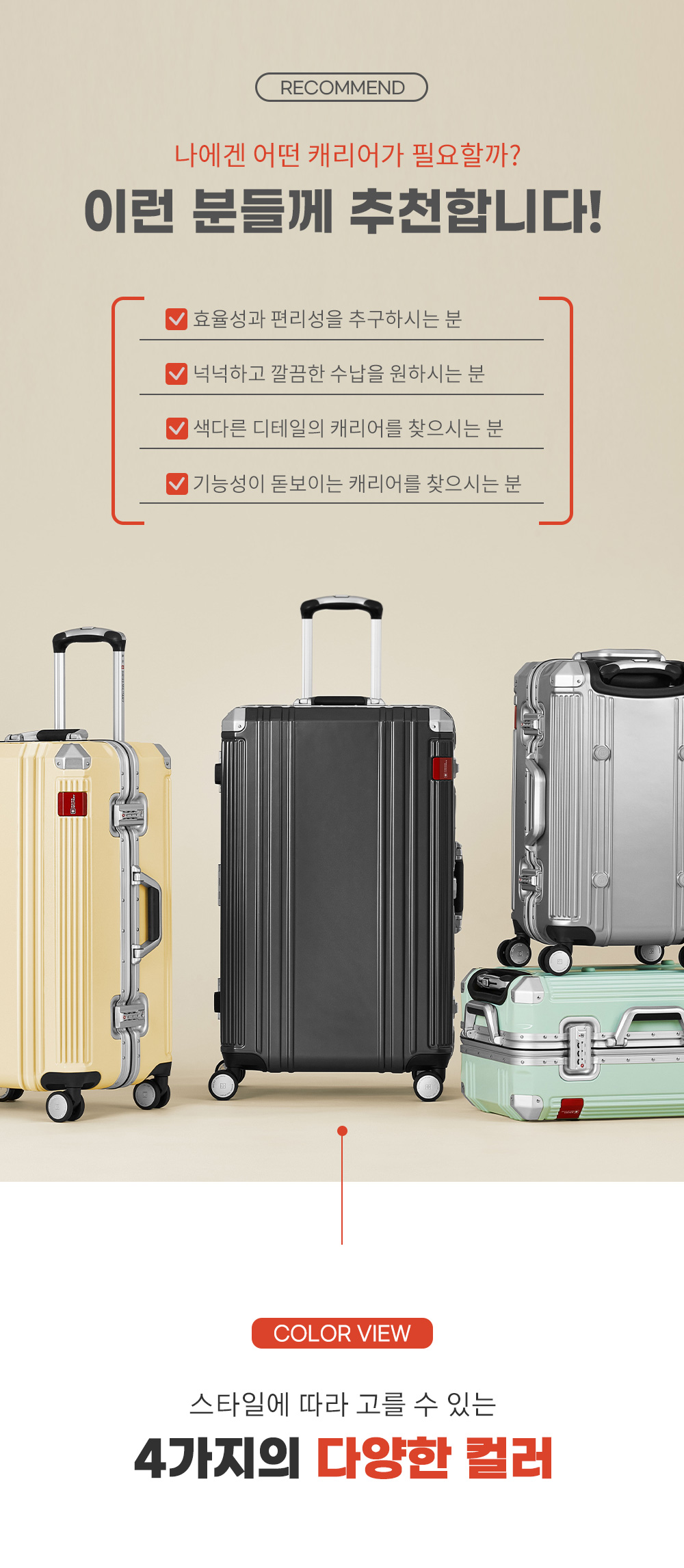 스위스밀리터리 세라픽 알루미늄여행용캐리어 수화물 74cm SM-F428AL 상세 이미지 5